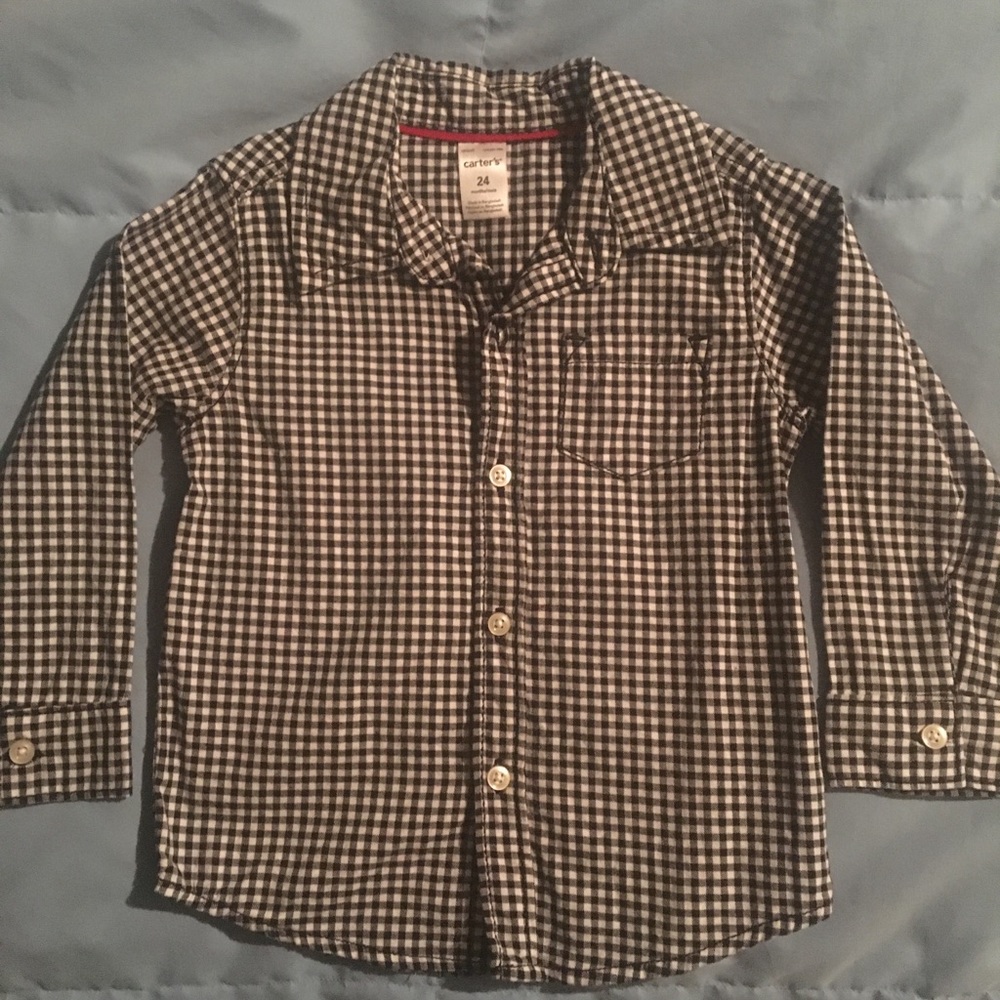 Carter’s Black & White Checked Shirt
